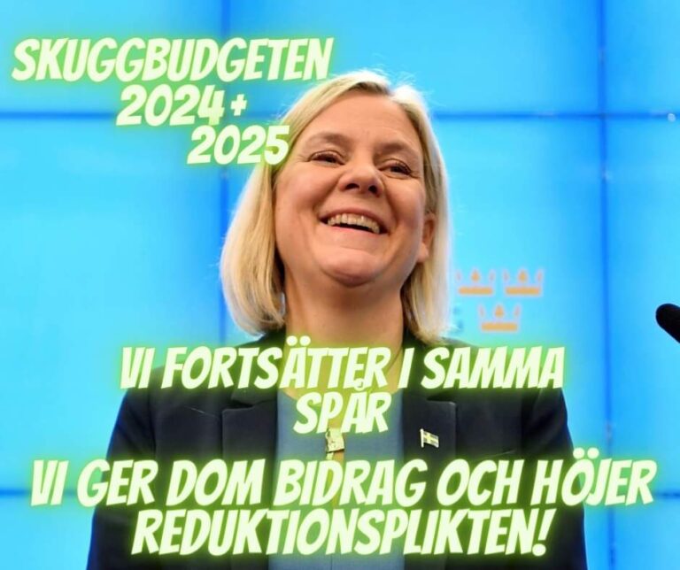 Skuggbudgeten ifrån Socialdemokraterna – Samma gamla visa!